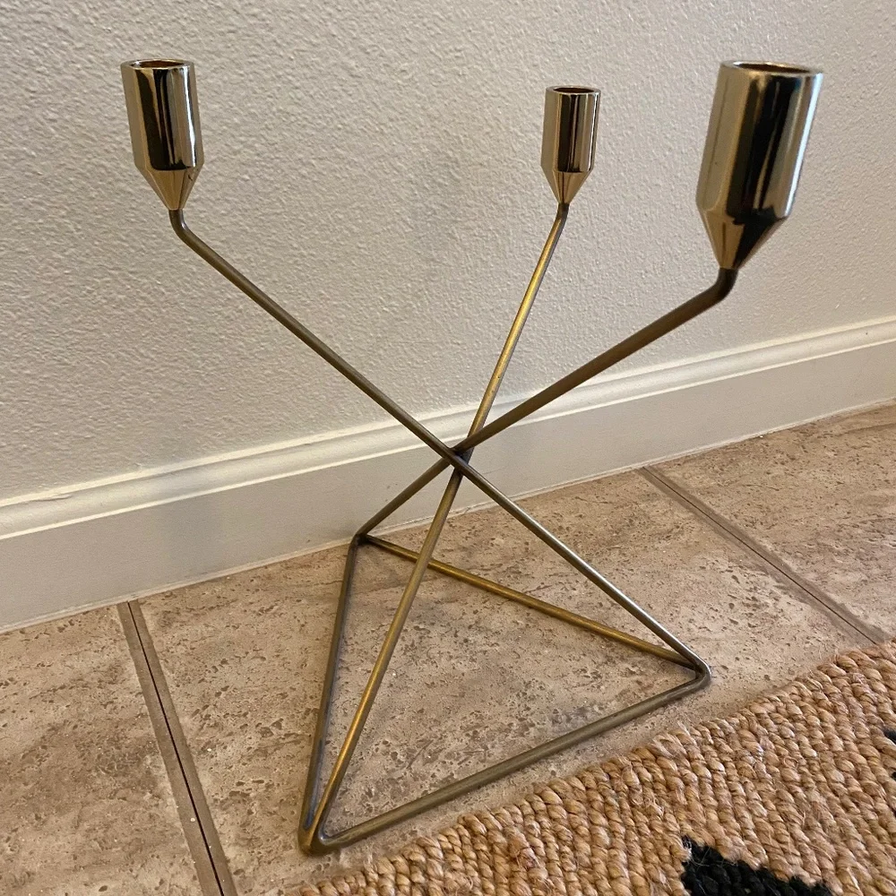 Crate & Barrel modern candlestick